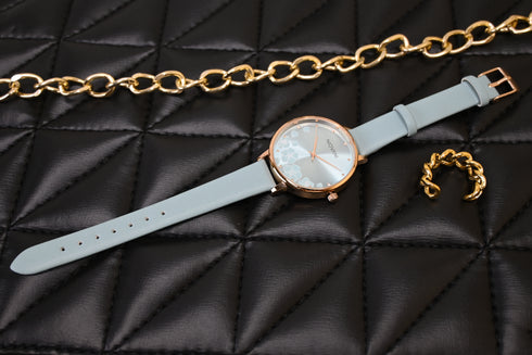 Niovani Wonderland (Turquoise Blue) - Women's Watch - Soft Genuine Leather Strap - 1 Year Warranty - Water Resistance