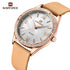 Naviforce Women's Watch - Camel Brown & Mother of Pearl Dial - Ultrasoft Leather Strap - 1 Year Warranty