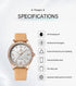 Naviforce Women's Watch - Camel Brown & Mother of Pearl Dial - Ultrasoft Leather Strap - 1 Year Warranty