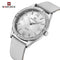 Naviforce Women's Watch - Classic Grey & Mother of Pearl Dial - Ultrasoft Leather Strap - 1 Year Warranty