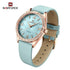 Naviforce Women's Watch - Baby Blue & Mother of Pearl Dial - Ultrasoft Leather Strap - 1 Year Warranty
