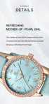 Naviforce Women's Watch - Baby Blue & Mother of Pearl Dial - Ultrasoft Leather Strap - 1 Year Warranty