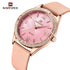 Naviforce Women's Watch - Camel Brown & Pink Mother of Pearl Dial - Ultrasoft Leather Strap - 1 Year Warranty