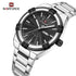 Naviforce Men's Watch - Sparkling Black & Silver - Date & Day Feature - Steel Strap - 1 Year Warranty