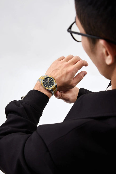 Naviforce Men's Watch - Classic Trio - Date & Day Feature - Steel Strap - 1 Year Warranty