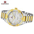 Naviforce Men's Watch - Gold & Sparkling Silver - Date & Day Feature - Steel Strap - 1 Year Warranty