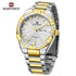 Naviforce Men's Watch - Gold & Sparkling Silver - Date & Day Feature - Steel Strap - 1 Year Warranty