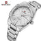 Naviforce Men's Watch - Sparkling Silver - Date & Day Feature - Steel Strap - 1 Year Warranty