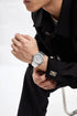 Naviforce Men's Watch - Sparkling Silver - Date & Day Feature - Steel Strap - 1 Year Warranty