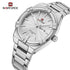 Naviforce Men's Watch - Sparkling Silver - Date & Day Feature - Steel Strap - 1 Year Warranty