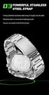 Naviforce Men's Watch - Analog + Digital - Sparkling Silver & Jungle Green - Steel Strap - 1 Year Warranty