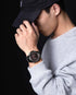 Naviforce Men's Watch - Analog + Digital - Sparkling Black & Red - Steel Strap - 1 Year Warranty