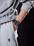 Naviforce Men's Watch - Analog + Digital - Sparkling Black & Red - Steel Strap - 1 Year Warranty