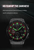 Naviforce Men's Watch - Chronograph - Sparkling Black & Red - Genuine Leather Strap - 1 Year Warranty