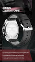 Naviforce Men's Watch - Chronograph - Sparkling Black & Red - Genuine Leather Strap - 1 Year Warranty