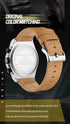Naviforce Men's Watch - Chronograph - Camel Brown & Black - Genuine Leather Strap - 1 Year Warranty