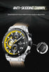 Naviforce Men's Watch - Chronograph - Camel Brown & Black - Genuine Leather Strap - 1 Year Warranty