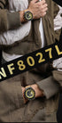 Naviforce Men's Watch - Chronograph - Camel Brown & Black - Genuine Leather Strap - 1 Year Warranty