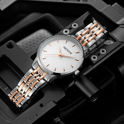 Niovani Regal - Men's Watch - Stainless Steel Strap - 1 Year Warranty - Water Resistance