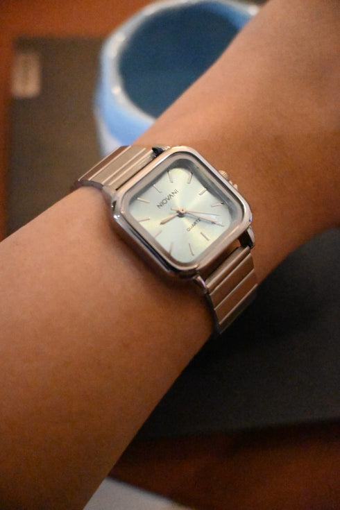 Niovani Celeste (Soft Blue) - Women's Watch - Adjustable Stainless Steel Strap - 1 Year Warranty - Water Resistant