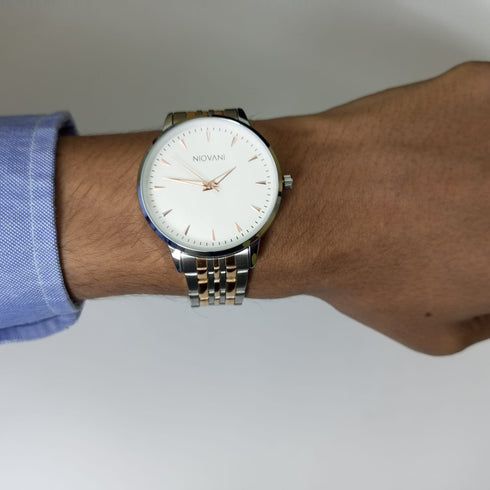 Niovani Regal - Men's Watch - Stainless Steel Strap - 1 Year Warranty - Water Resistance