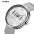 Sinobi Modern Art - Men's Watch - Water Resistant! - Classic Silver! - Stainless Steel Strap! - 1 Year Warranty! - Ultra Slim!