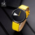 Shengke Window - Women's Watch -Vibrant Yellow & Classic Black - Genuine Leather - 1 Year Warranty - Water Resistant! - Free Box Packaging!