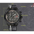 Naviforce Italia - Men's Watch - Black & White - Chronograph - Genuine Leather! - Water Resistant! - 1 Year Warranty!