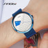 Sinobi Statement - Men's Watch - White & Blue Combo - Water Resistant! - Stainless Steel Adjustable Strap! - 1 Year Warranty! - Ultra Slim!