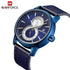 Naviforce Men's Electric Blue! - Genuine Leather! - Chronograph! - 1 Year Warranty!