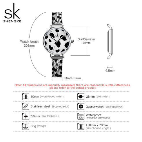 Shengke Wild - Women's Watch - Classic Silver - Adjustable Steel Strap - 1 Year Warranty - Free Box Packaging!