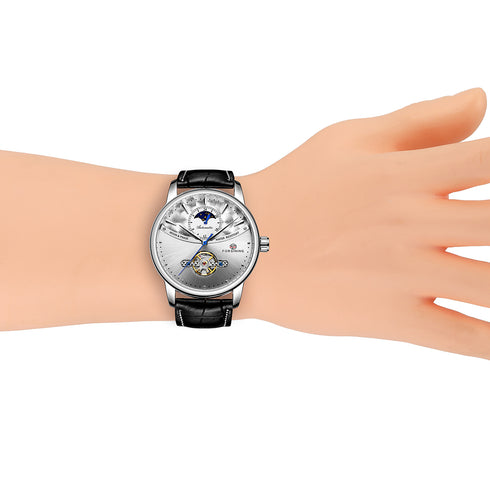 Forsining Gentleman - Men's Automatic Watch - No Battery Needed - Water Resistant - Genuine Leather Strap! - 1 Year Warranty! - Free Box Packaging