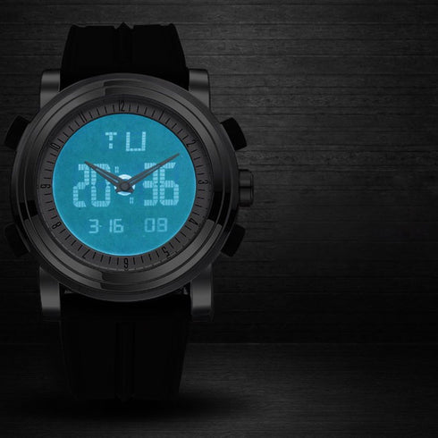 Sinobi Modern Sport Watch - Unisex Watch - All Black! - Water Resistant! - Modern Silicon Strap! - 1 Year Warranty! - Free Box Packaging!