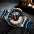 Curren Mystery - Men's Watch - Sparkling Blue & Gold - 1 Year Warranty - Water Resistance - Free box Packaging!