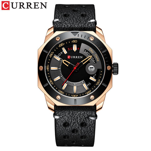 Curren Rebel - Men's Watch - Date Function - 1 Year Warranty - Free Box Packaging - 3 ATM Water Resistant