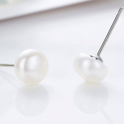 Pearl With Me - Chic Earrings - 925 Sterling Silver (Chandi) Necklace - European Pearls - Free Gift Packaging!