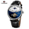 Forsining Gentleman - Men's Automatic Watch - Blue & Silver - No Battery Needed - Water Resistant - Genuine Leather Strap! - 1 Year Warranty