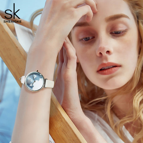 Shengke Women's Miracle Sky! - Genuine Ultra Soft Leather! - Water Resistant! - Free Box Packaging!