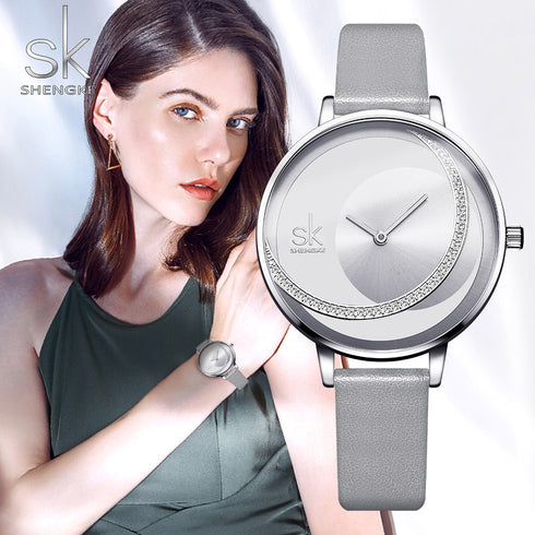 Shengke Women's Elegance! - Majestic & Sparkling Charcoal - Water Resistant! - Free Box Packaging!