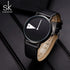 Shengke Window - Women's Watch - Classic Black - Genuine Leather - 1 Year Warranty - Water Resistant! - Free Box Packaging!