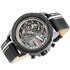 Naviforce Italia - Men's Watch - Black & White - Chronograph - Genuine Leather! - Water Resistant! - 1 Year Warranty!