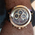 Naviforce Italia - Men's Watch - Rose Gold Plated - Chronograph - Genuine Leather! - Water Resistant! - 1 Year Warranty!