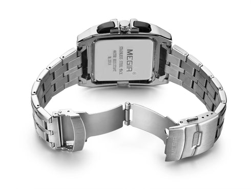 Megir - Men's Watch - 1 Year Warranty - Stainless Steel Strap - Chronograph - 3 ATM Water Resistant