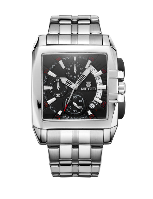 Megir - Men's Watch - 1 Year Warranty - Stainless Steel Strap - Chronograph - 3 ATM Water Resistant