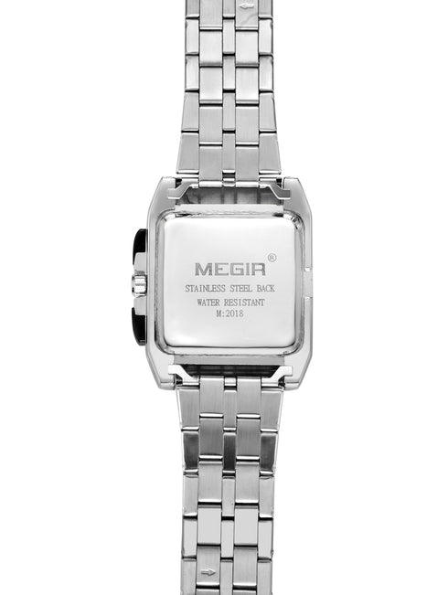 Megir - Men's Watch - 1 Year Warranty - Stainless Steel Strap - Chronograph - 3 ATM Water Resistant