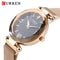 Curren Sparkling Womens Watch - Magnetic Steel Strap - 14K Gold Plated - 1 Year Warranty