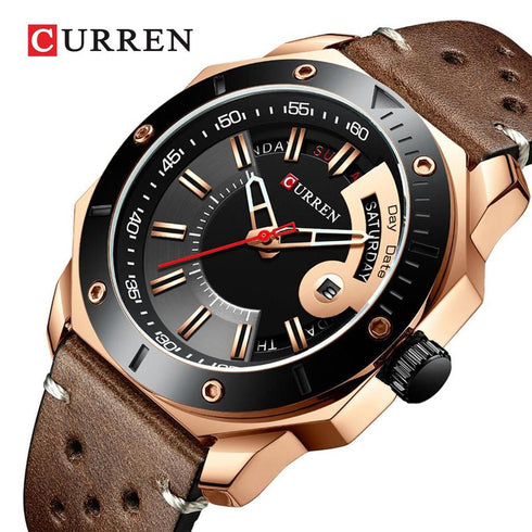Curren Rebel - Men's Watch - Date Function - 1 Year Warranty - Free Box Packaging - 3 ATM Water Resistant