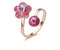Rose Gold Plated Ring with Swarovski® Pink Crystal Elements