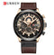 Curren Men's Futuristic Design! - Chronograph! - Rugged Brown! - Ultra Soft Leather! - 1 Year Warranty! - Ultra Slim!