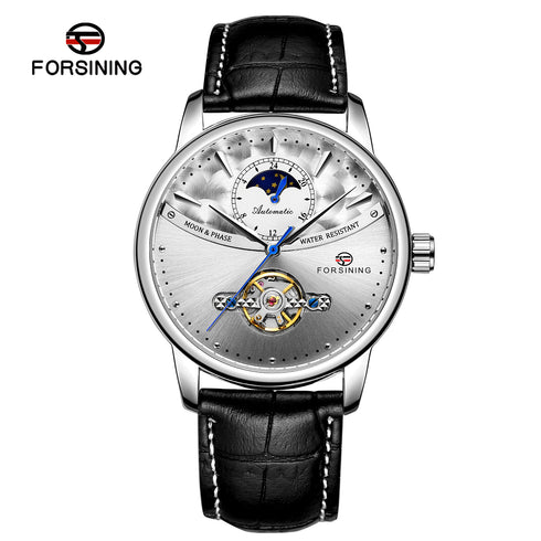 Forsining Gentleman - Men's Automatic Watch - No Battery Needed - Water Resistant - Genuine Leather Strap! - 1 Year Warranty! - Free Box Packaging